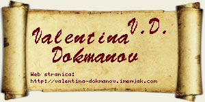 Valentina Dokmanov vizit kartica